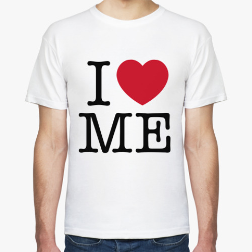 Футболка с принтом  I love ME