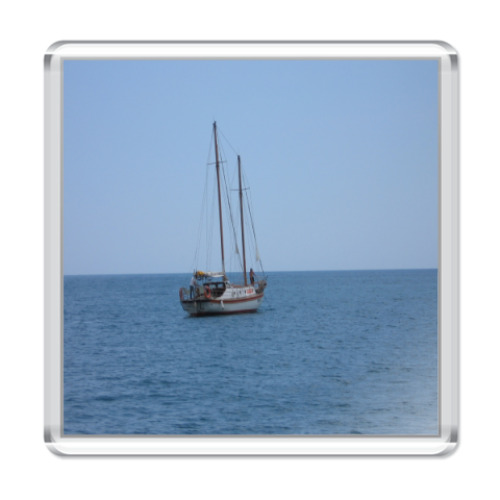 Магнит с принтом Парусник