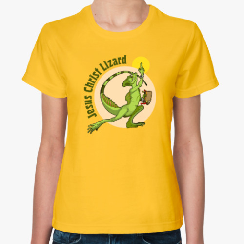 Женская футболка с принтом Jesus Christ Lizard