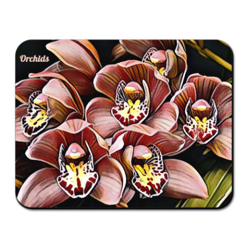 Коврик для мыши с принтом Орхидеи