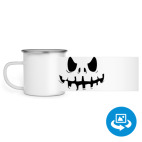 Кружка металлическая белая (круговая запечатка)