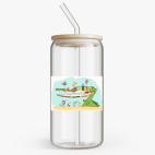 Банка с бамбуковой крышкой