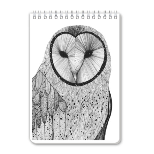 Блокнот с принтом Сова