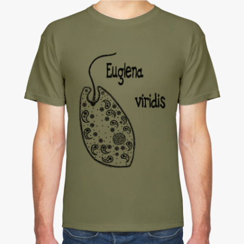 Футболка с принтом Euglena viridis