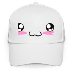 Кепка / бейсболка, белая (печать) Kawaii