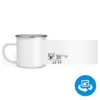 Кружка металлическая белая (круговая запечатка)