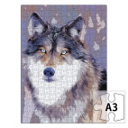 Сказочный волк, яркий принт с животным