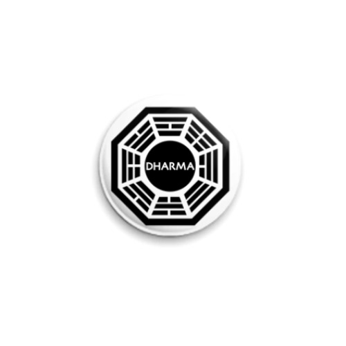 Значок 25мм с принтом  DHARMA