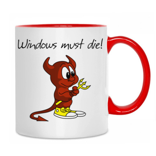 Кружка с принтом RTFM Beastie