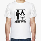 Классическая футболка Свадьба GAME OVER