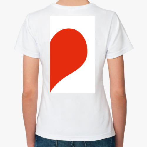 Классическая футболка с принтом Сердце