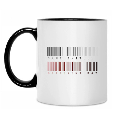 Кружка с принтом Same Shit!