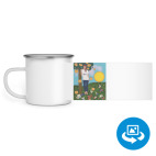 Кружка металлическая белая (круговая запечатка)