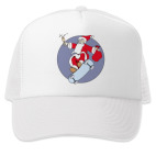 Новогодний принт с Дедом Морозом. Санта на скейте