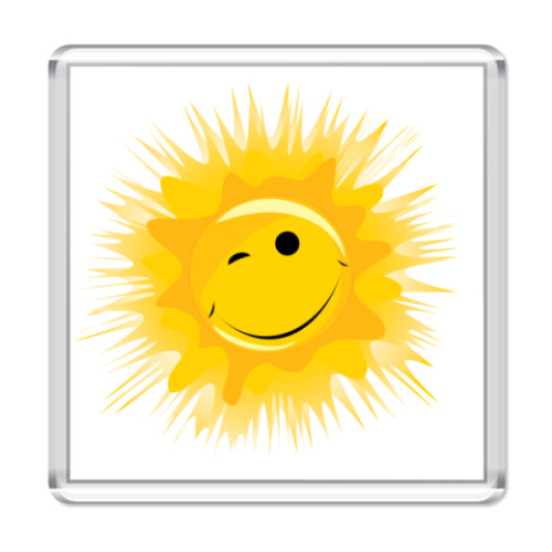 Магнит с принтом Солнце