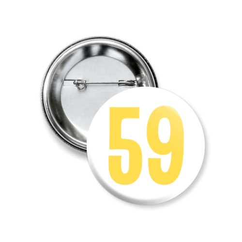 Значок 37мм с принтом 59