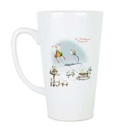 Чашка Латте с принтом С Новым Годом!