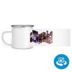 Кружка металлическая белая (круговая запечатка)