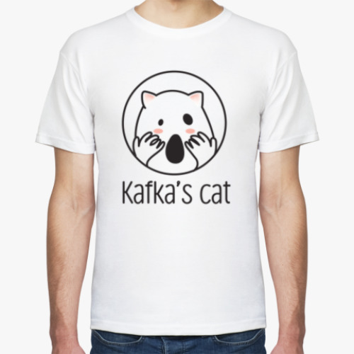 Футболка с принтом Kafka's cat