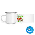 Кружка металлическая белая (круговая запечатка)