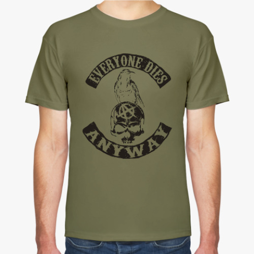 Футболка с принтом Everyone dies