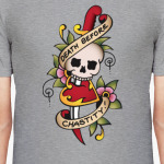 Death before Chastity (череп, нож, сердце)