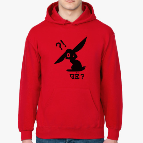 Толстовка худи с принтом Чё?