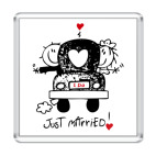 Магнит 6.5 x 6.5 см Just Married