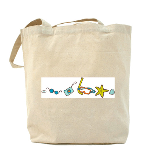 Сумка шоппер с принтом Лето-море