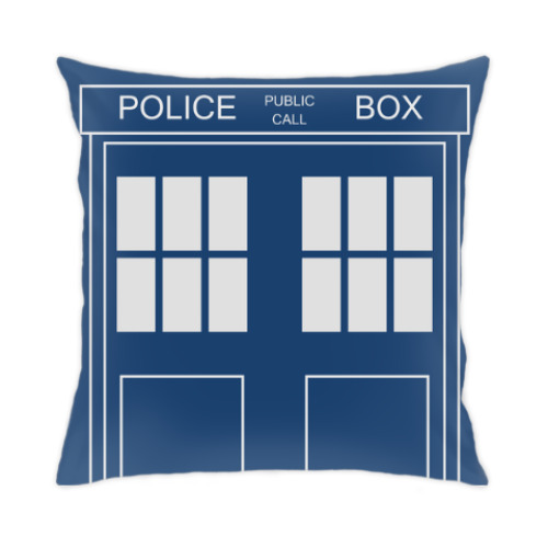 Подушка с принтом Tardis