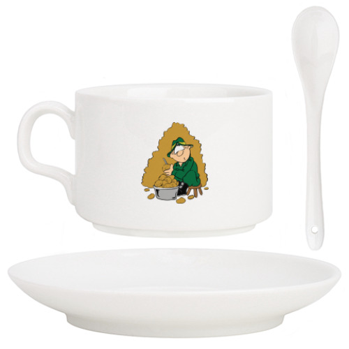 Кофейный набор с принтом Защитник