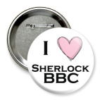 Значок 75 мм I love Sherlock