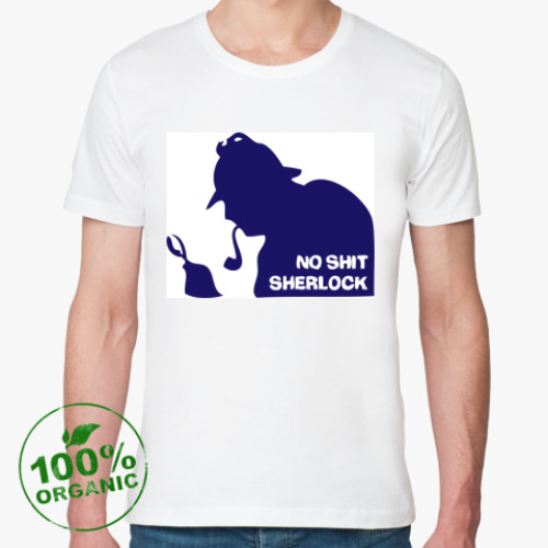 Футболка из органик-хлопка с принтом Шерлок