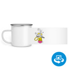 Кружка металлическая белая (круговая запечатка)