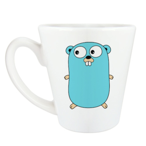 Чашка Латте с принтом Golang