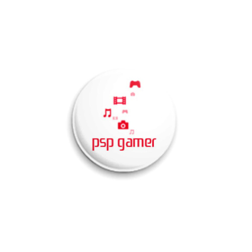 Значок 25мм с принтом PSP Gamer