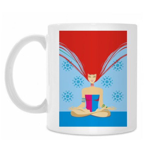 Кружка с принтом Йога