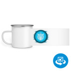 Кружка металлическая белая (круговая запечатка)