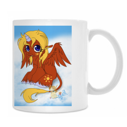 Кружка с принтом единорог