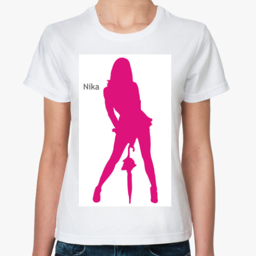 Классическая футболка с принтом Nika