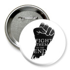 Значок 75 мм символ борьбы