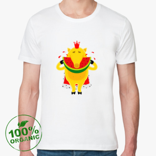 Футболка из органик-хлопка с принтом Королевский бекон