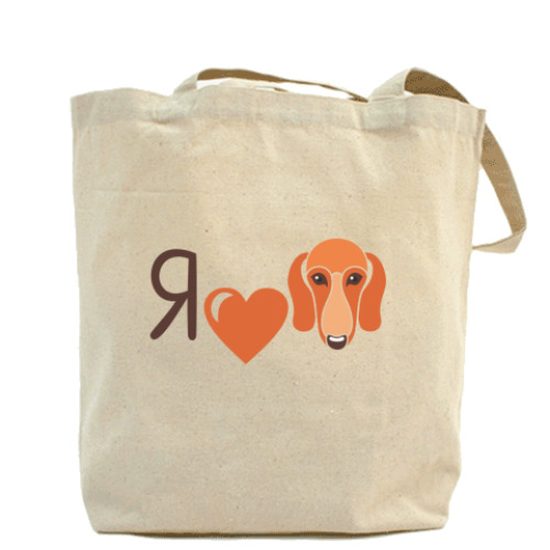 Сумка шоппер с принтом Таксы