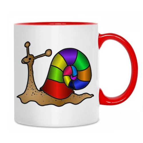 Кружка с принтом Позитивная Улитка