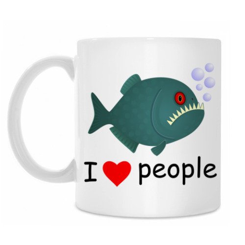 Кружка с принтом I love people