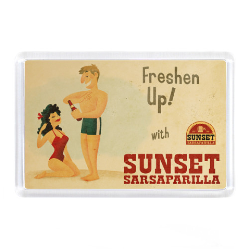 Магнит с принтом  Freshen up!