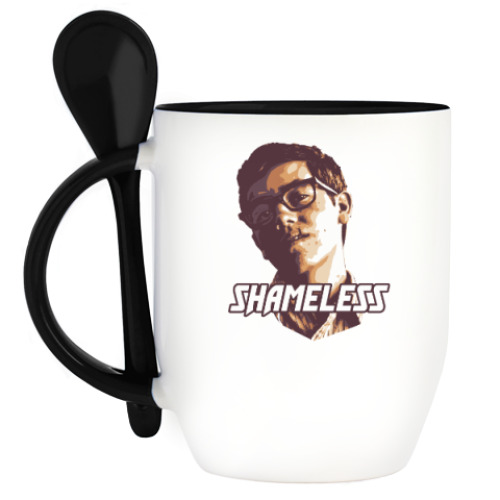 Кружка с ложкой с принтом Карл Shameless (Бесстыжие)