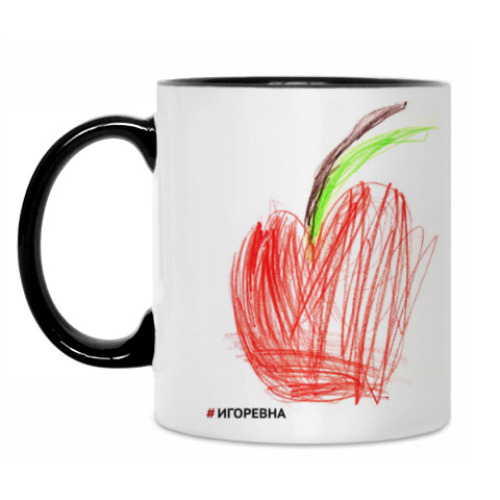 Кружка с принтом Большое яблоко