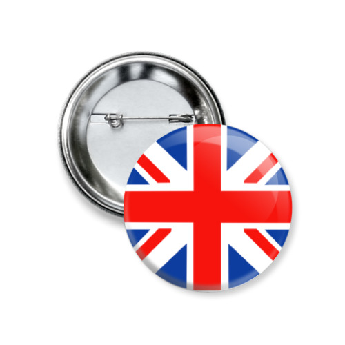 Значок 37мм с принтом  флаг UK