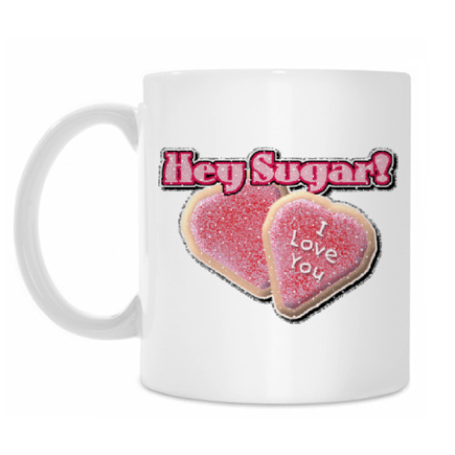 Кружка с принтом Hey Sugar!